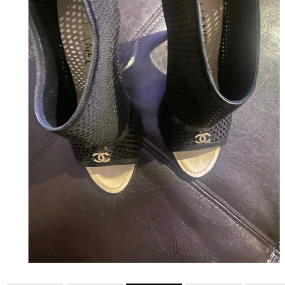 Authentic Chanel Open Toe Booties sz Euro 40 US 8.5-9 - Picture 3 of 11